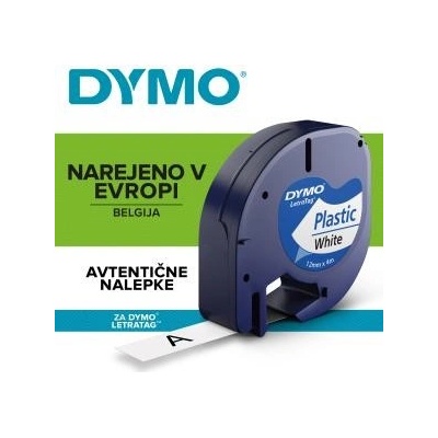 LetraTag páska plastová 12mm x 4m, biela 59422