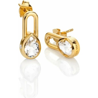 HOT DIAMONDS X GOLDEN EDIT náušnice Solitaire DE880 (Ag925/1000 2.06g)