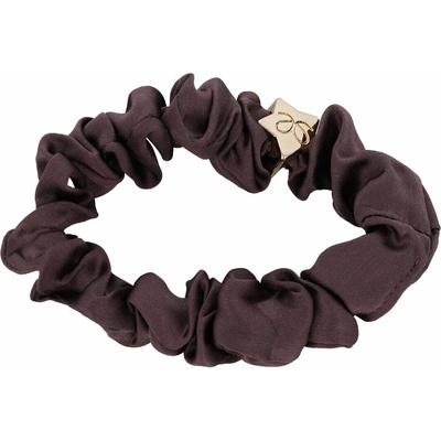 By Eloise London Gold Star Silk Scrunchie barva Mulbery