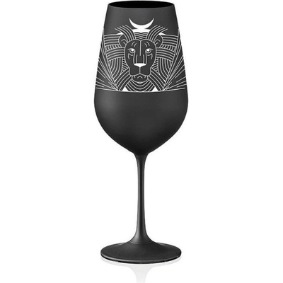 Crystalex sklenice Zvěrokruhy Lev černá 550 ml