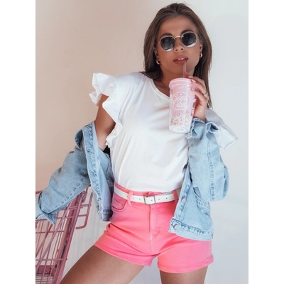 Basic džínové kraťasy glamwear sy0340 Růžové