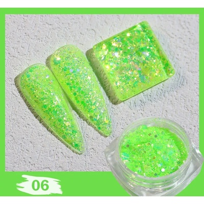Глитер пайети за декорация на нокти de2176, зелено (de2176)