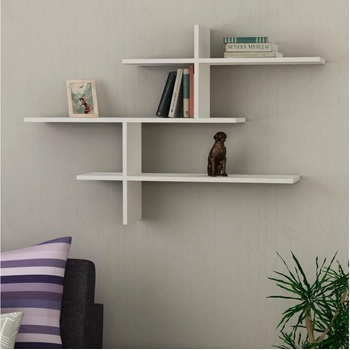 Asir Nástenná polica LEO 80,5x123 cm biela AS1906