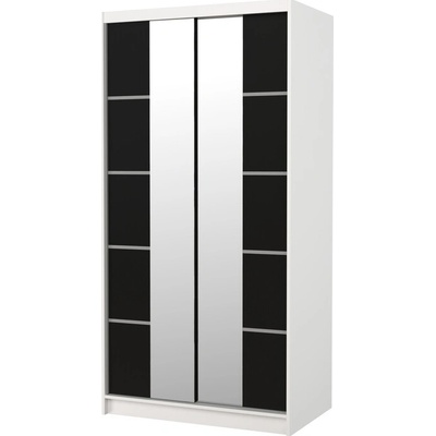 Sconto KSAVERA 200 x 100 cm biela/čierna