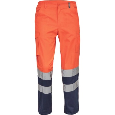 Cerva pánské Hi-Vis kalhoty BURGOS oranžová-navy