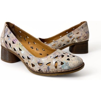 КОМФОРТНИ ДАМСКИ ОБУВКИ С ПЕРФОРАЦИЯ В ПЪСТРА ЦВЕТОВА КОМБИНАЦИЯ