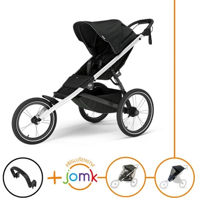 Thule Set 4v1 Glide 3 Black 2025 + madlo + JOMK pláštenka + JOMK ochranná sieť
