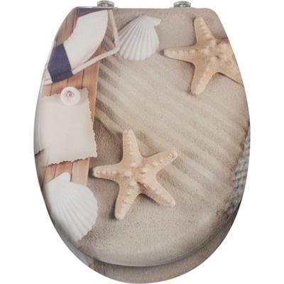 Pepita MDF Тоалетна седалка с бавно затварящ се капак - Sandy beach - бежово (P-7610)