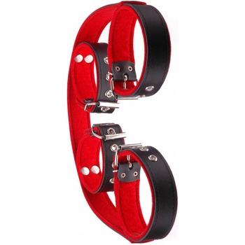 Sexy Elephant® Кожени белезници за ръце и крака BlackRed