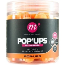 Mainline Plovoucí Boilies High Visual Mini Pop Ups Scopex Blackcurrant 250ml 15mm