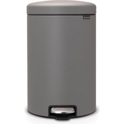 Brabantia Кош за смет с педал Brabantia NewIcon 20L, Mineral Concrete Grey (1001091)