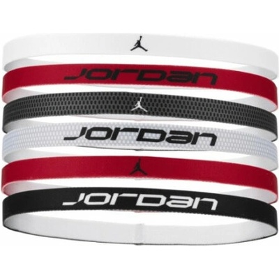 Jordan Elastic Šport čelenky biele/červené/čierne 6 ks