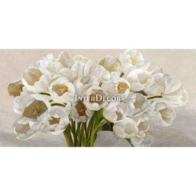 Bílé tulipány 1 deska 100x50