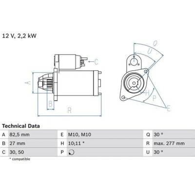 BOSCH Startér 0986014660
