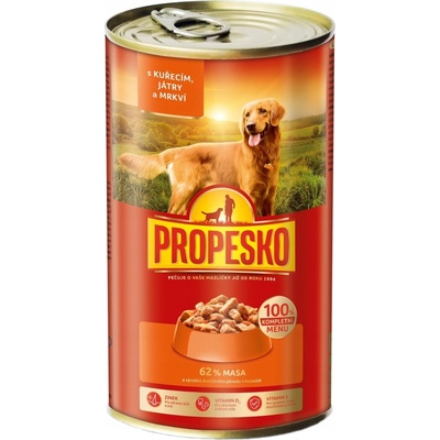 Propesko Adult kúsky hovädzie kuracie v omáčke 1240 g