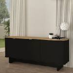 TopMebel Конзола Bohema TopMebel от меламин в черен - sepet oak цвят 180x47x76.6cm