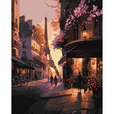 Ideyka Maľovanie podľa čísel Parížska ulica art_selena_ua 40 x 50 cm