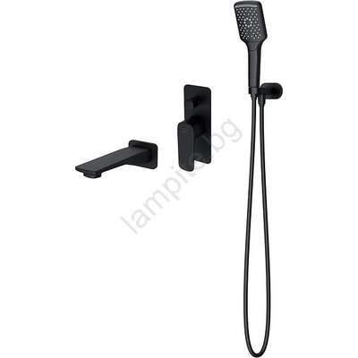 Cersanit S952-044 - комплект за вана с вградена батерия LARGA черна (CS0042)