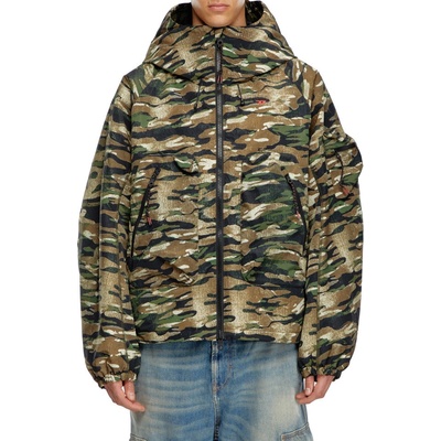 Diesel bunda AMWT-BERNARD-WT24 JACKET CAMOUFLAGE GREEN
