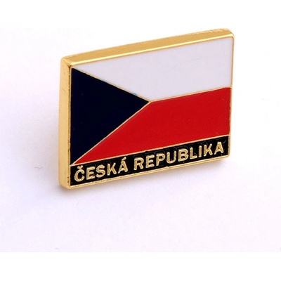 Odznak (pins) vlajka Českej republiky 2x3 cm - farebný