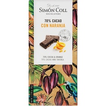 Simón Coll 70% horká čokoláda s pomarančom 85 g