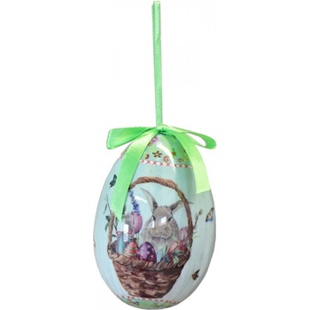 Lepaso Velikonoční vajíčko Zajíc v košíku 10 cm