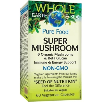 Image 1 of Natural Factors Super Mushroom Whole Earth & Sea® [60 капсули]