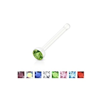 Piercingate piercing do nosu s kamínkem PNO00246 čirá fialová