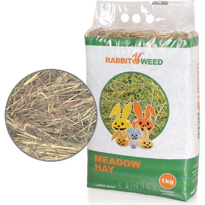 RabbitWeed Seno luční 40 l 1 kg