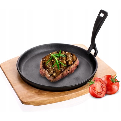 Banquet Panvica horúci tanier na drevenej doske Grada 22 cm liatinová