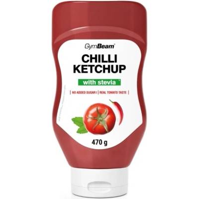 GymBeam Kečup slazený stévií chilli 470 g