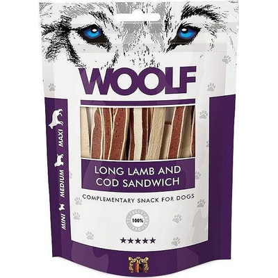WOOLF soft lamb and cod sandwich long 100 g
