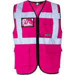 Korntex HI-VIS KXMF BERLIN / Светлоотразителна многофункционална жилетка - магента 4XL (76KXMFe1214)