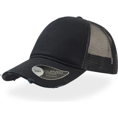 Atlantis Headwear Rapper Destroyed Trucker 6 panelová COT33019380899-black/black Černá/černá