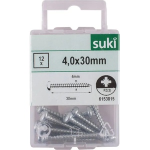 Suki ВИНТ ЗА ДЪРВО 4x30 ММ suki 12 БРОЯ (4004575538155)