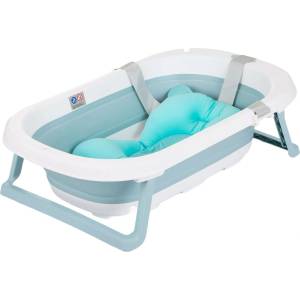 Chipolino Сгъваема вана с подложка за къпане Chipolino - Исла, 81 cm, синя (VKISL0241BL)