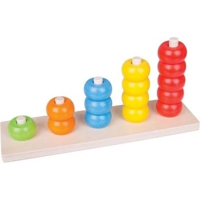 Bigjigs Toys - Дървена низанка - Брой и нанизвай (BJ207)