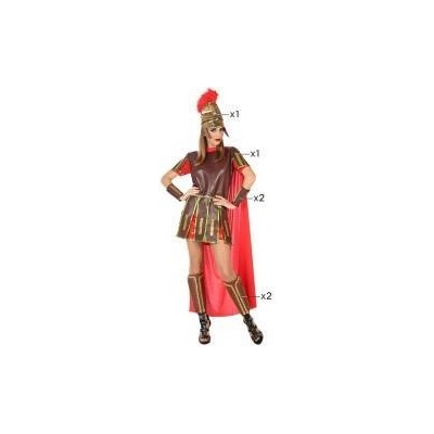 BigBuy Carnival Маскировъчен костюм за възрастни Гладиатор Дама Многоцветен Размер xs/s
