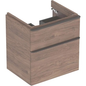 Geberit Smyle Square - Шкаф за мивка, 58x47x62 cm, 2 чекмеджета, орех/лава 500.352. JR. 1 (500.352.JR.1)