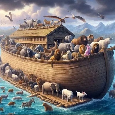 Norimpex - Puzzle Diamant painting: Noah's Ark 30x40cm - 1 - 39 piese