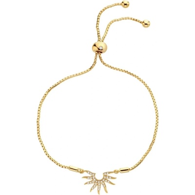Hot Diamonds Očarujúce pozlátený náramok s diamantom a topazy SOL DL725