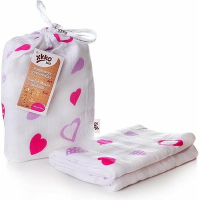 XKKO BMB Bambusová zavinovačka Lilac Hearts
