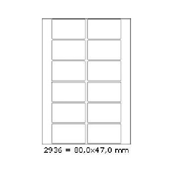 CDRmarket Самозалепващи етикети 80 x 47 mm, 12 етикети A4, 100 листа (R0ECO.2936A)
