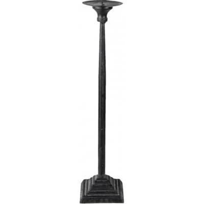 Kovový cerný svícen s patinou Annie – 10x44 cm