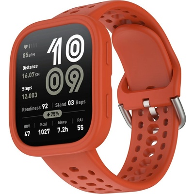 VSETKONAMOBIL 111863 VSETKONAMOBIL COVER SET Remienok + obal na hodinky Amazfit Bip 6 červený