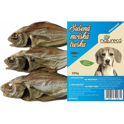 NATURECA Sušená morská treska 1 kg 10-20cm