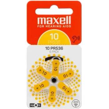 Image 1 of Maxell Батерия цинково въздушна maxell za10 6 бр. бутонни за слухов апарат в блистер (ml-bz-za10)