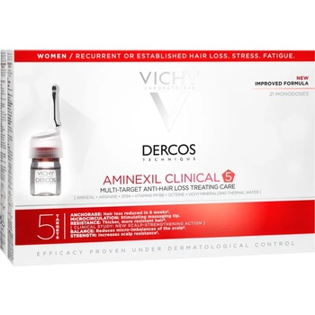 Vichy Dercos Aminexil Clinical 5 целенасочена грижа против косопад за жени 21x6ml