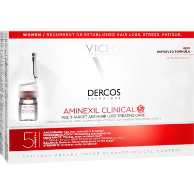 Vichy Dercos Aminexil Clinical 5 целенасочена грижа против косопад за жени 21x6ml