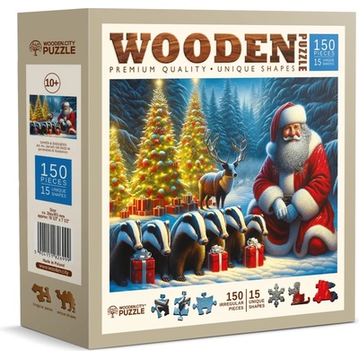 WOODEN CITY Drevené Santa a jazvece 150 dielov